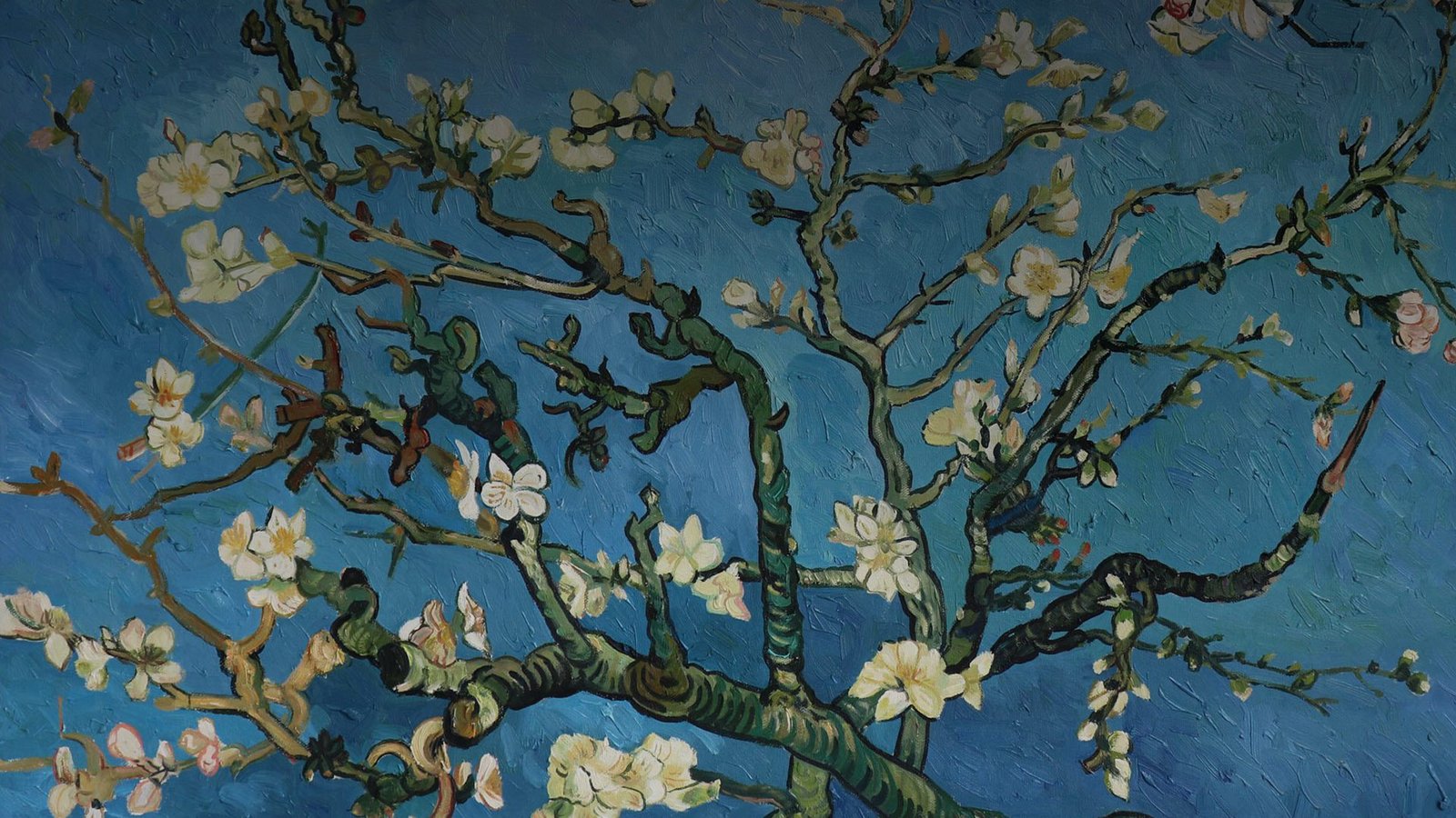 Ван гог картина цветущие ветки. Van Gogh blossoming Almond Tree. Ван Гог цветение миндального дерева. Ван Гог (ветка миндаля). Фон ветка миндаль неба.