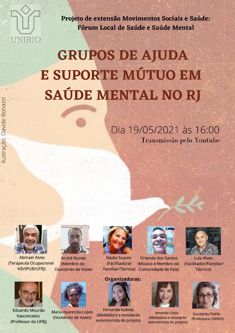 19/05 – Live Grupos de Ajuda e Suporte Mútuo em Saúde Mental.